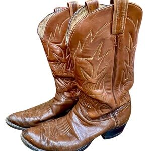 Boots Tan Western Leather Cowboy Boots
